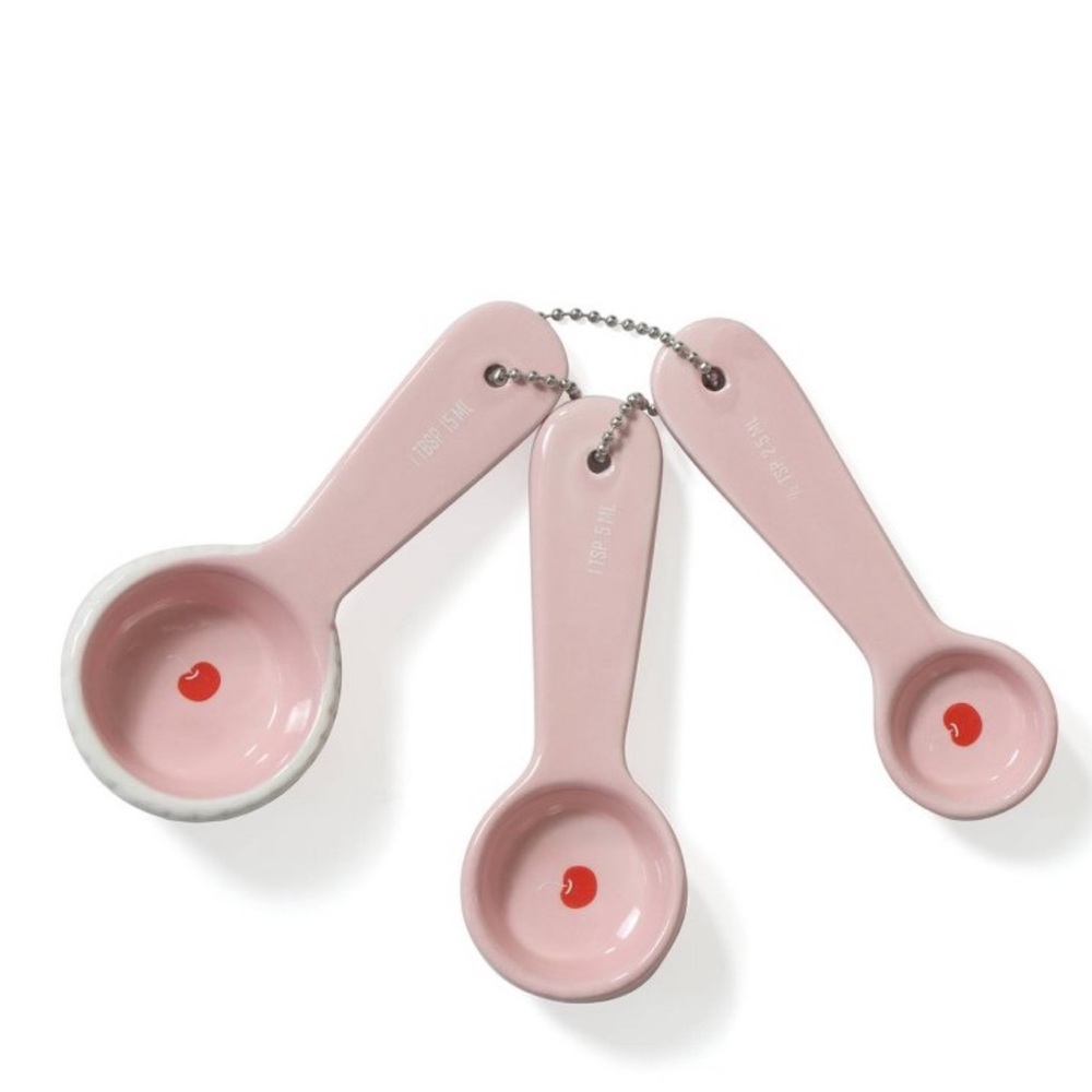 Cake Cherry Measuring Spoon Ceramic Set of 4